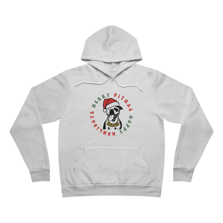 Merry Pitmas & Happy Howlidays Sponge Fleece Pullover Hoodie Printify