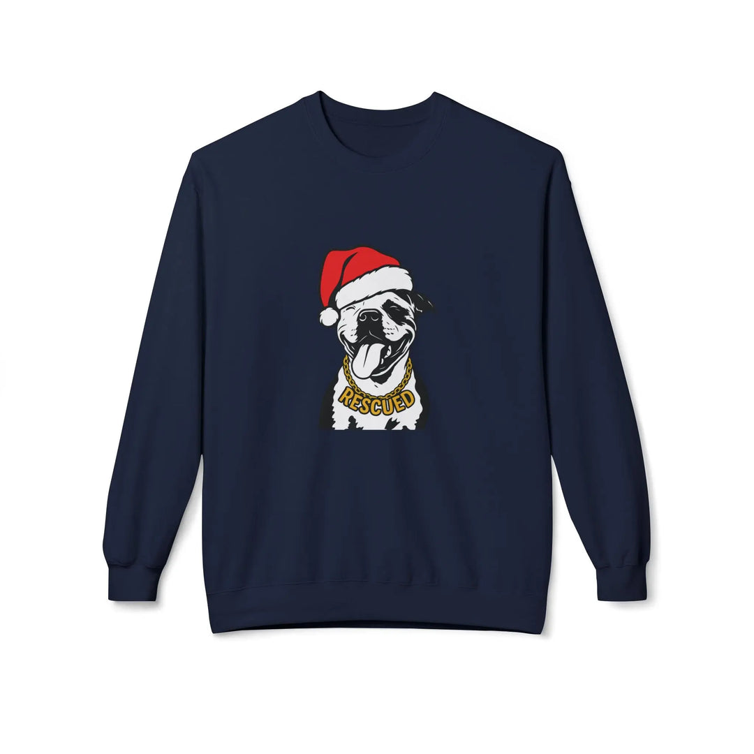 Rescue Pit Christmas Softstyle Fleece Crewneck Sweatshirt Printify