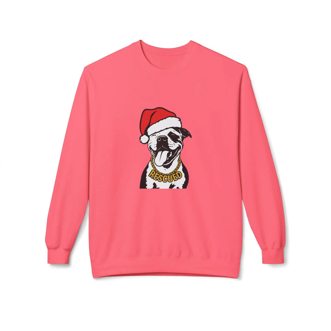 Rescue Pit Christmas Softstyle Fleece Crewneck Sweatshirt Printify