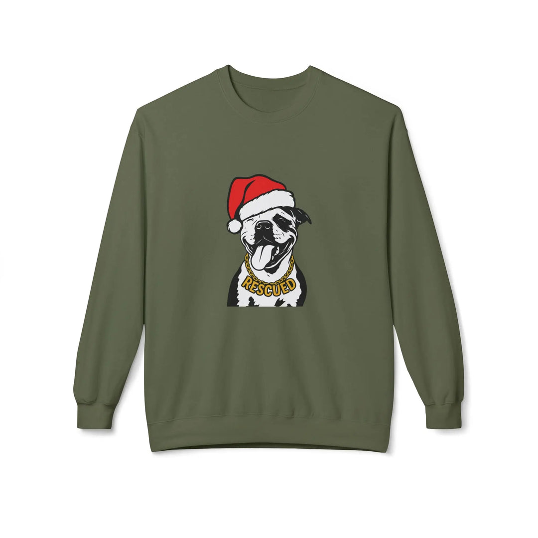 Rescue Pit Christmas Softstyle Fleece Crewneck Sweatshirt Printify