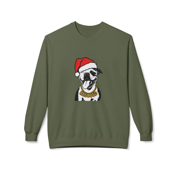 Rescue Pit Christmas Softstyle Fleece Crewneck Sweatshirt Printify