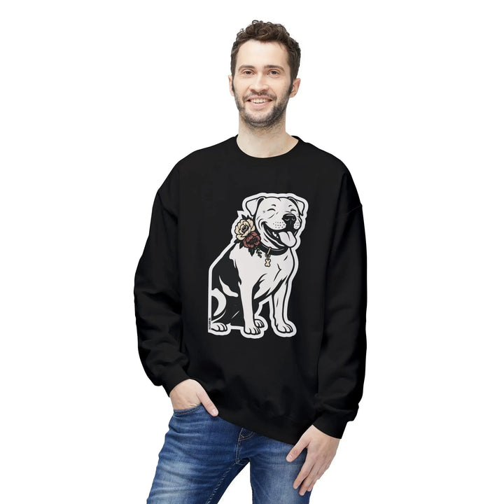 Sticker Design Pit Softstyle Fleece Crewneck Sweatshirt Printify