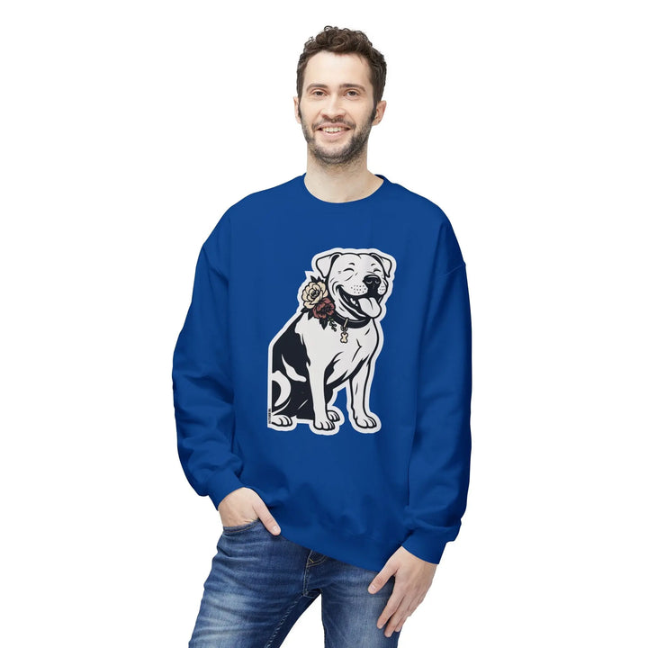 Sticker Design Pit Softstyle Fleece Crewneck Sweatshirt Printify