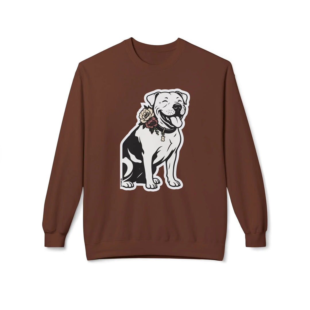 Sticker Design Pit Softstyle Fleece Crewneck Sweatshirt Printify