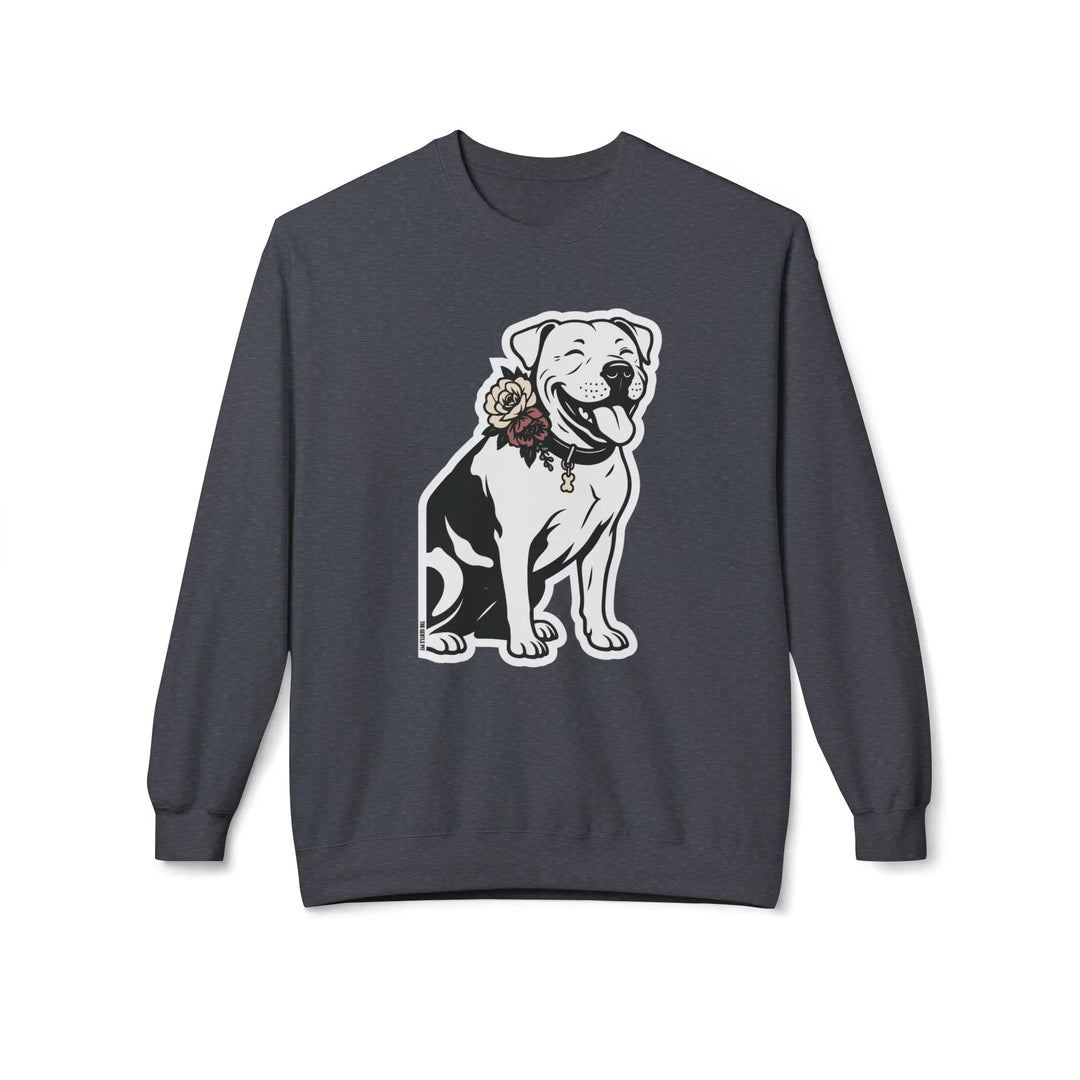 Sticker Design Pit Softstyle Fleece Crewneck Sweatshirt Printify