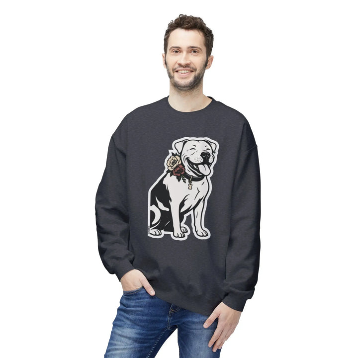 Sticker Design Pit Softstyle Fleece Crewneck Sweatshirt Printify
