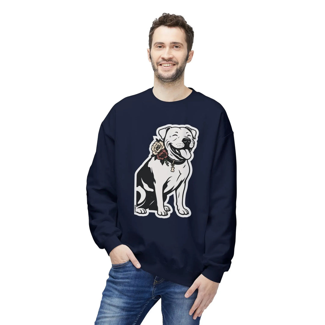 Sticker Design Pit Softstyle Fleece Crewneck Sweatshirt Printify