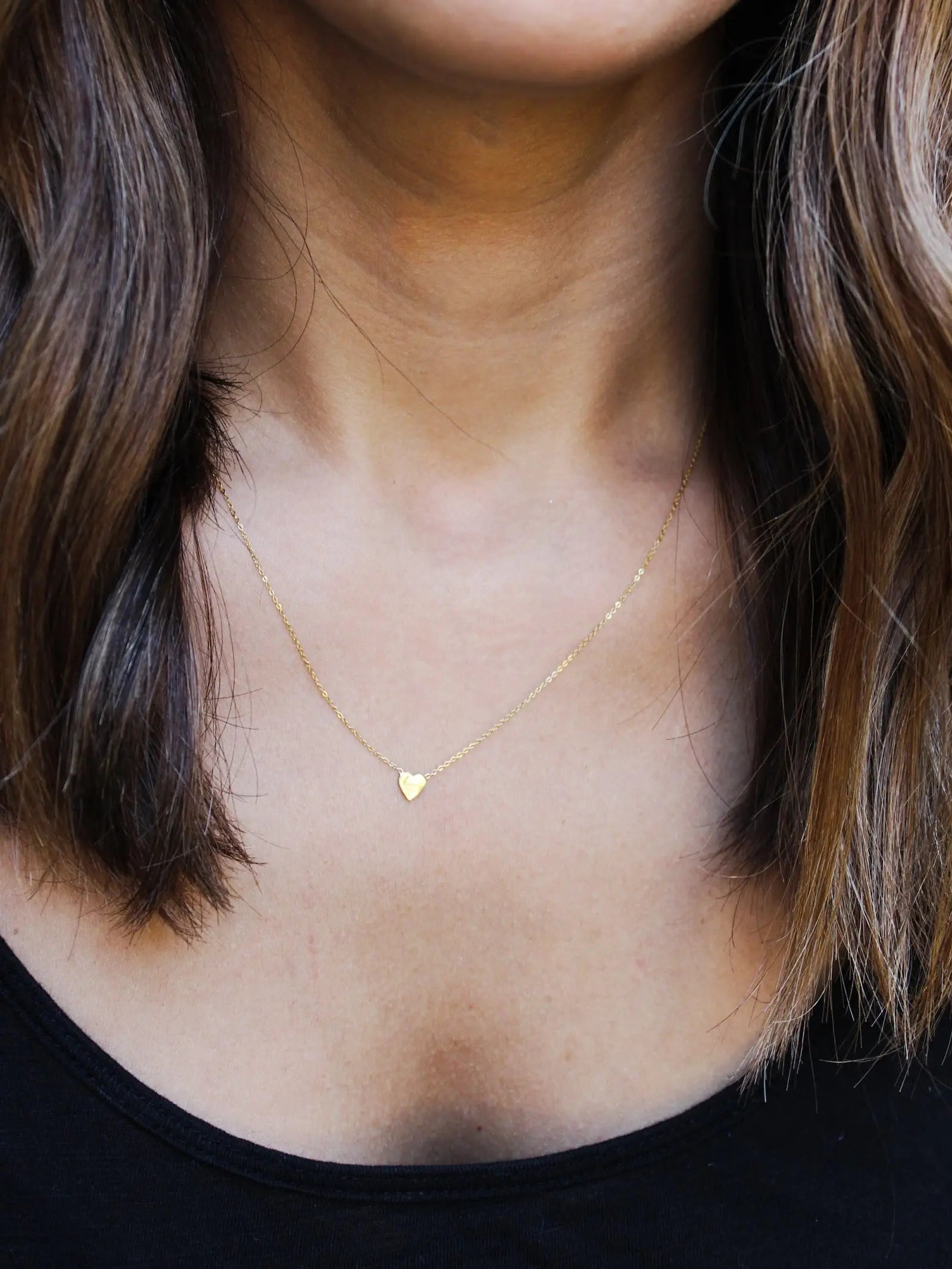 Tiny 14k sale gold necklace