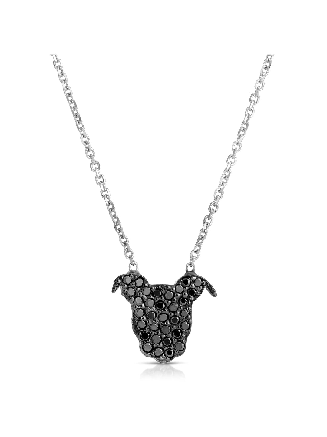 Black Diamond Encrusted Pup Pendant The Gentle Pit