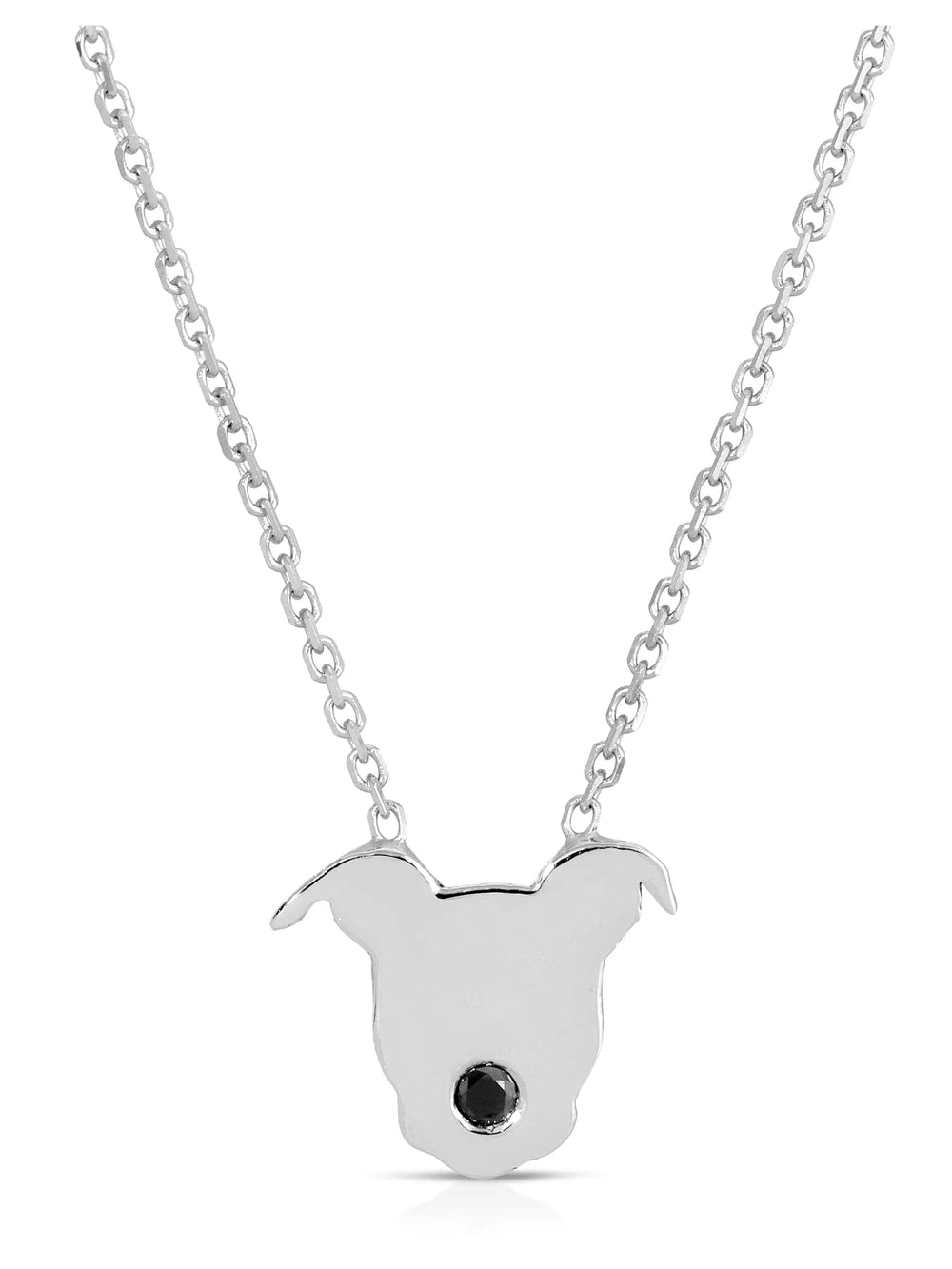 Black Diamond Solitaire Pup Love Pendant The Gentle Pit