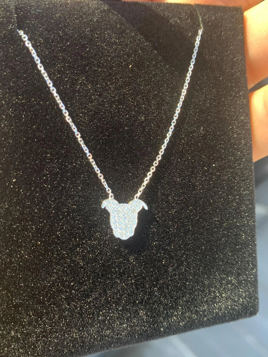 Diamond Encrusted Pup Pendant The Gentle Pit