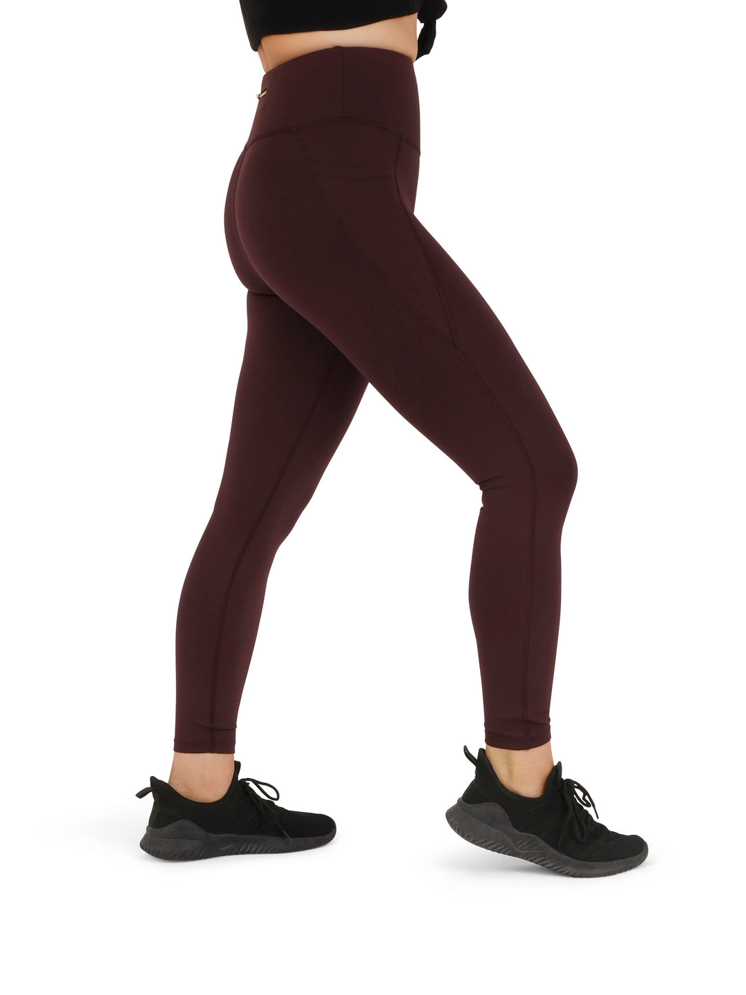 GuyAna Women's Two-Way Zip Crotch Stretch Faux Leather Leggings